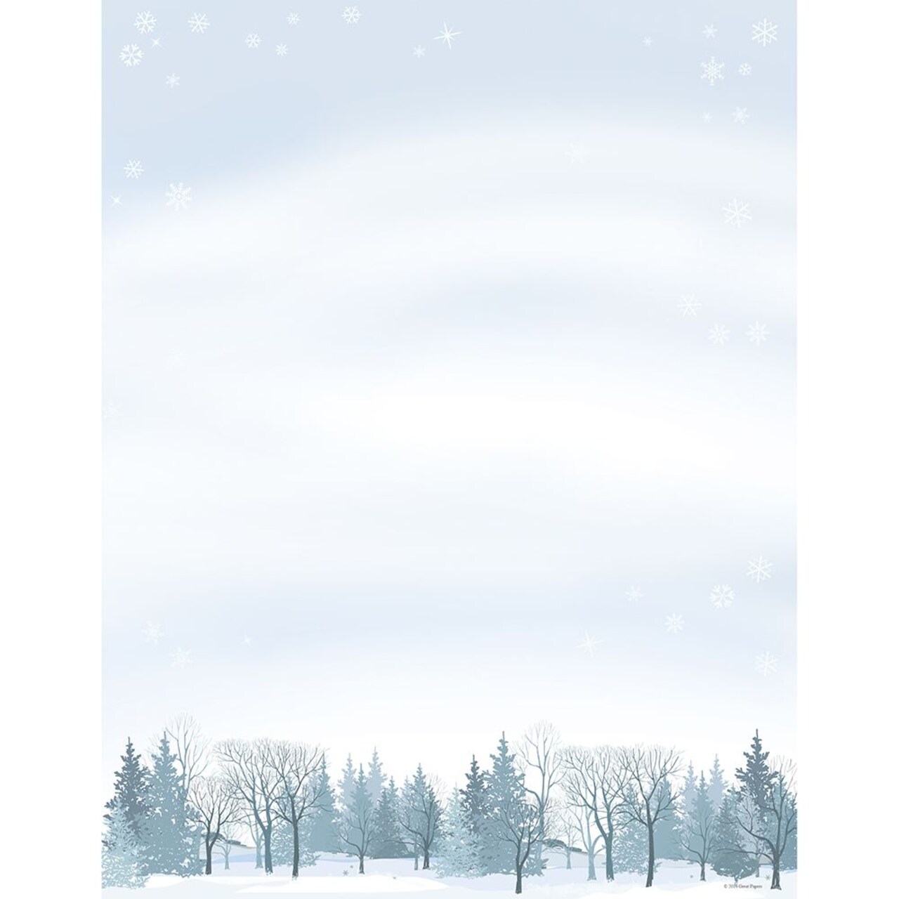 Great Papers! Wonderland Letterhead for Invitations, Announcements and Messages, Printer Friendly 8.5" x 11", 80PK